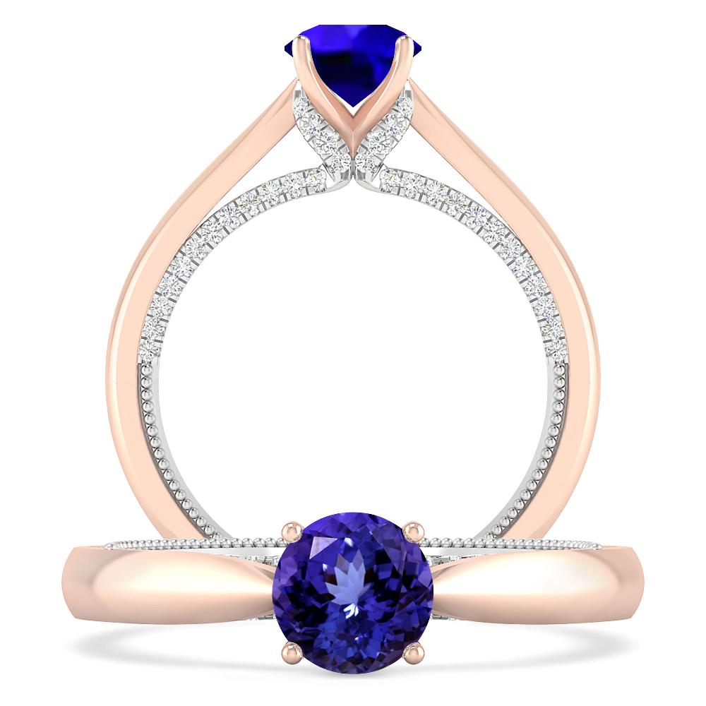 Rose Gold/White Gold - Tanzanite