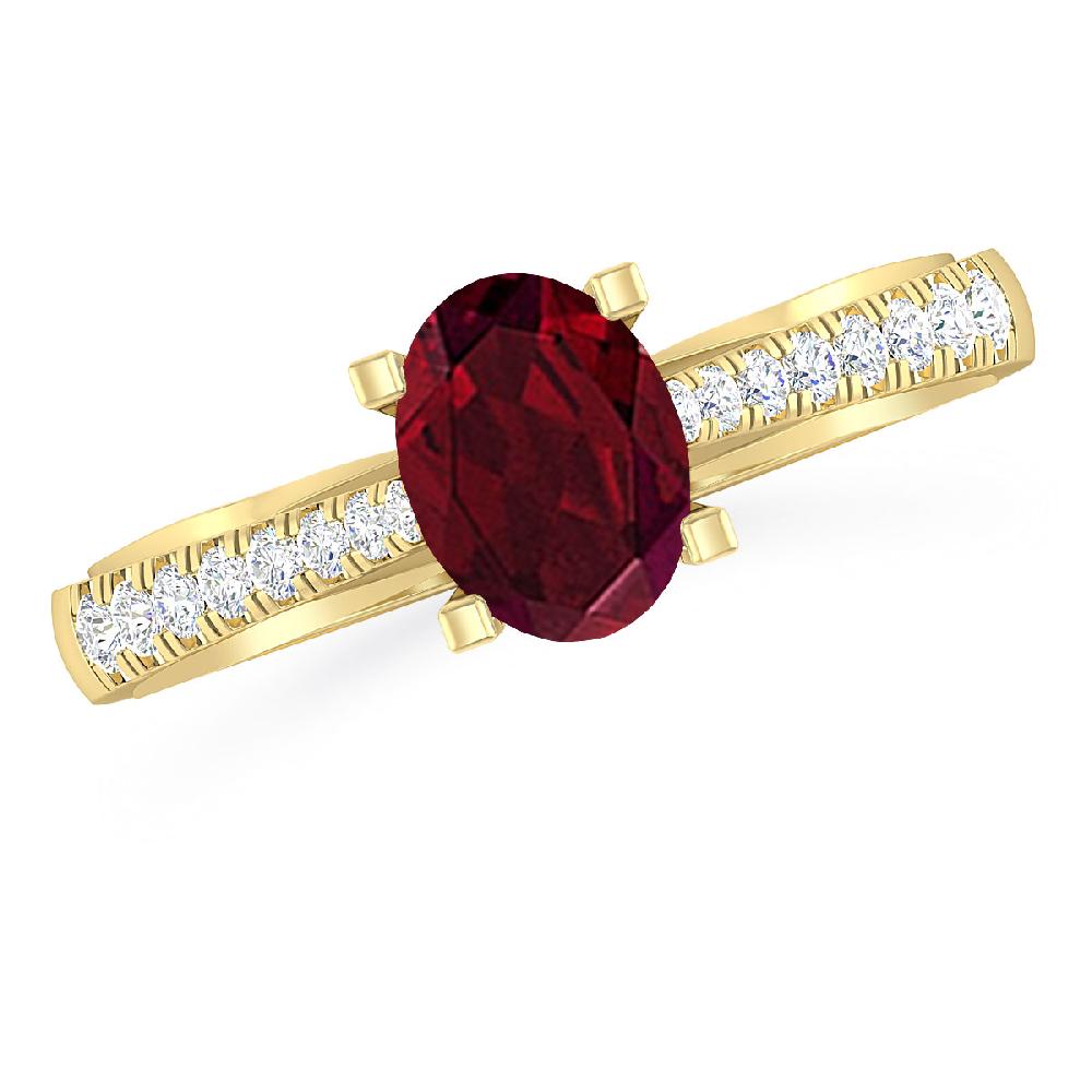 Yellow Gold - Garnet