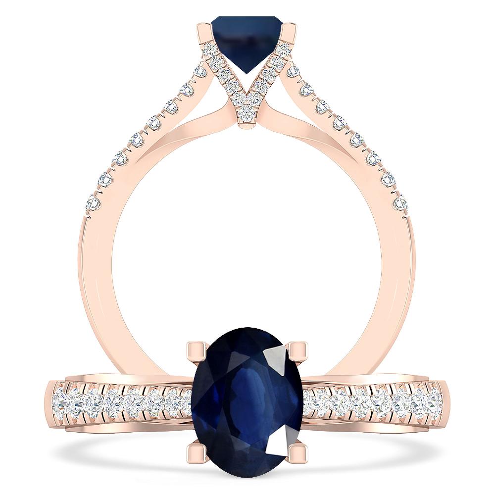 Rose Gold - Sapphire
