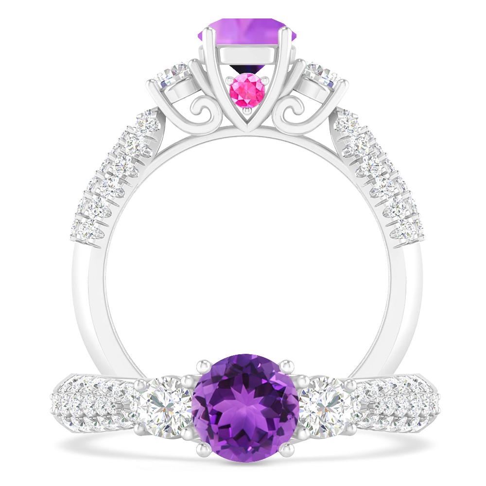 White Gold - Amethyst
