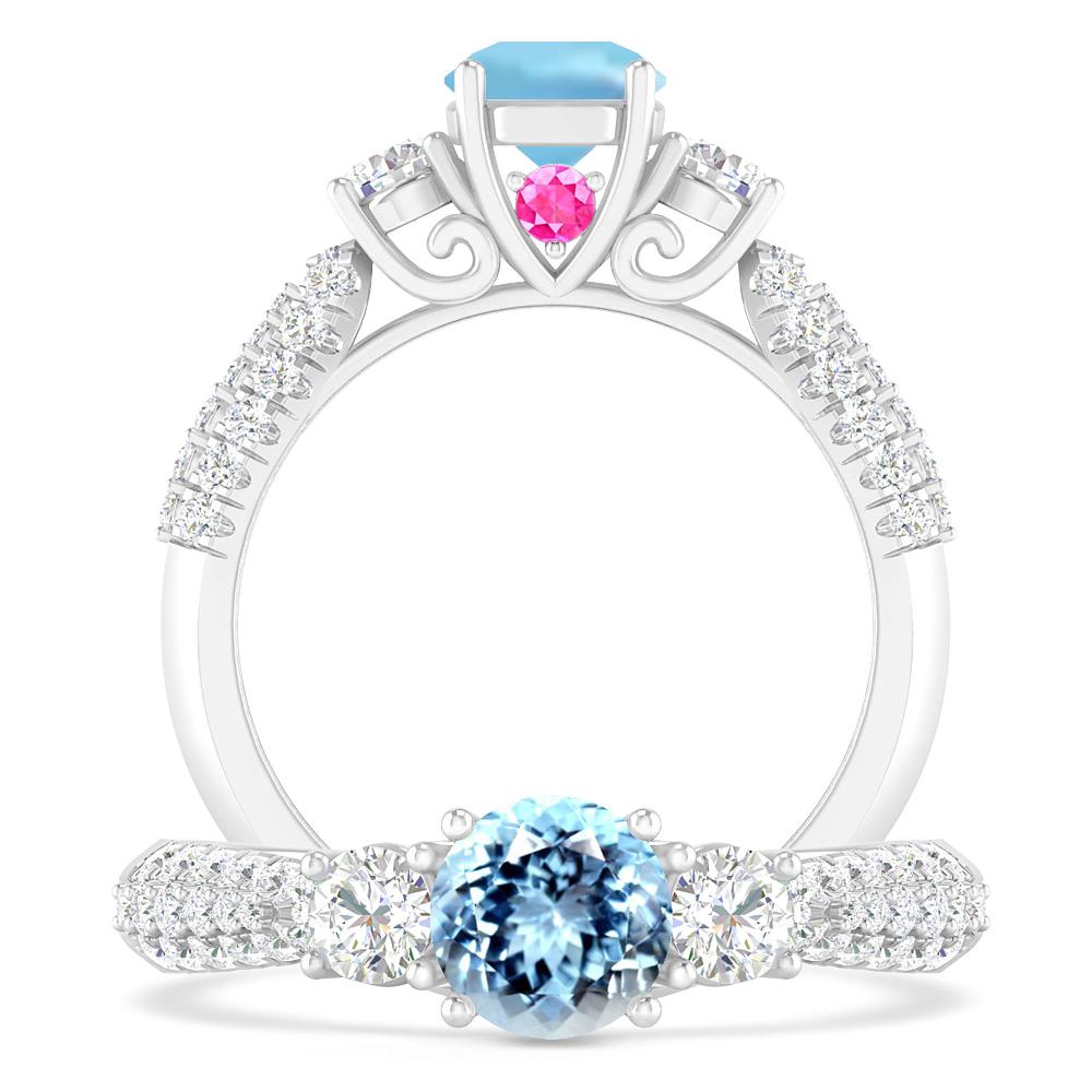 White Gold - Aquamarine