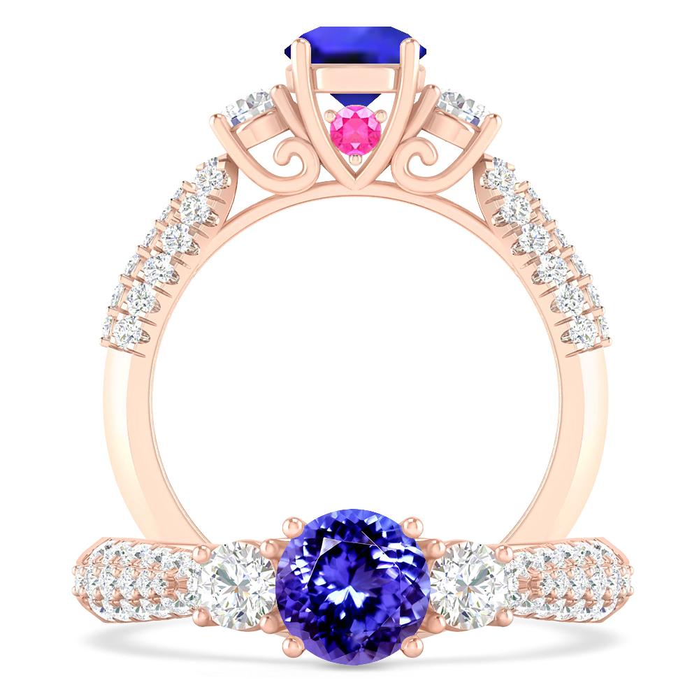Rose Gold - Tanzanite
