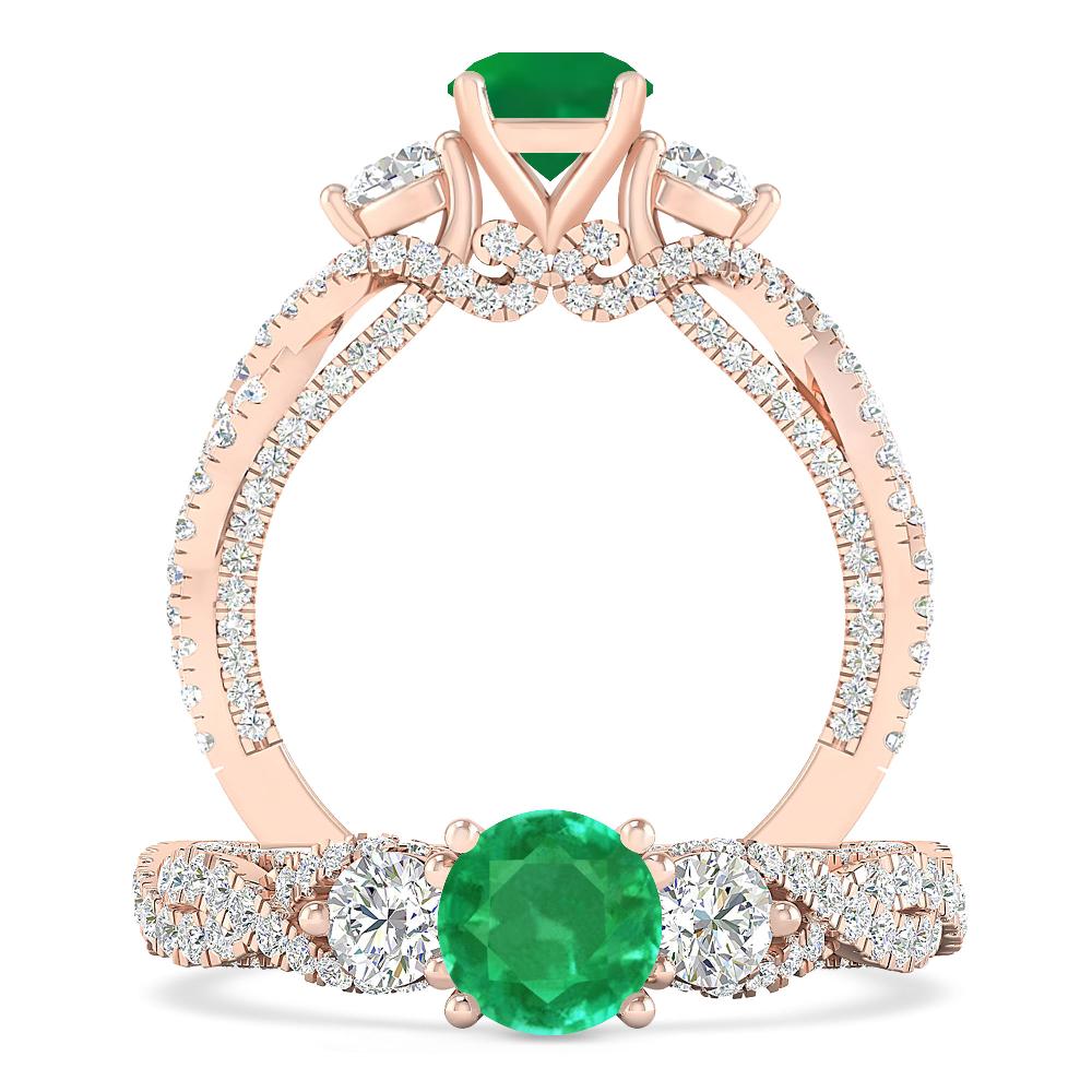Rose Gold - Emerald