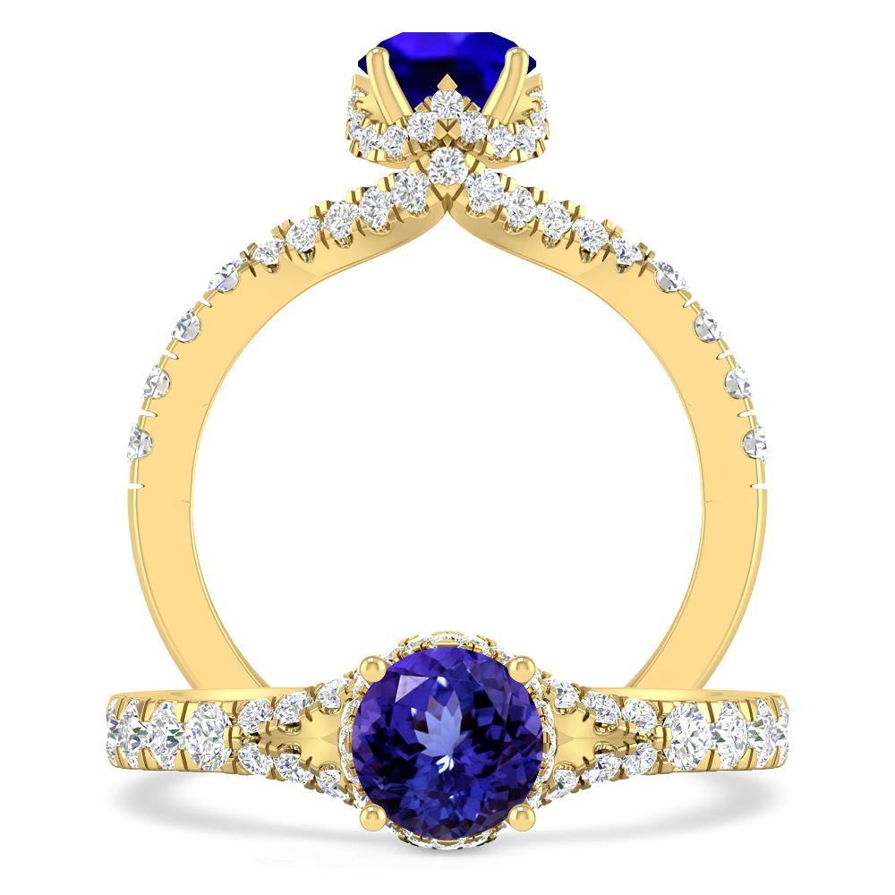 Yellow Gold - Tanzanite