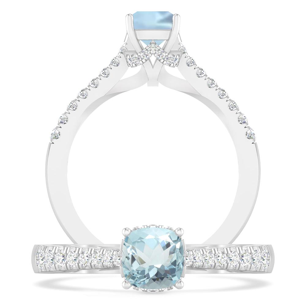 White Gold - Aquamarine