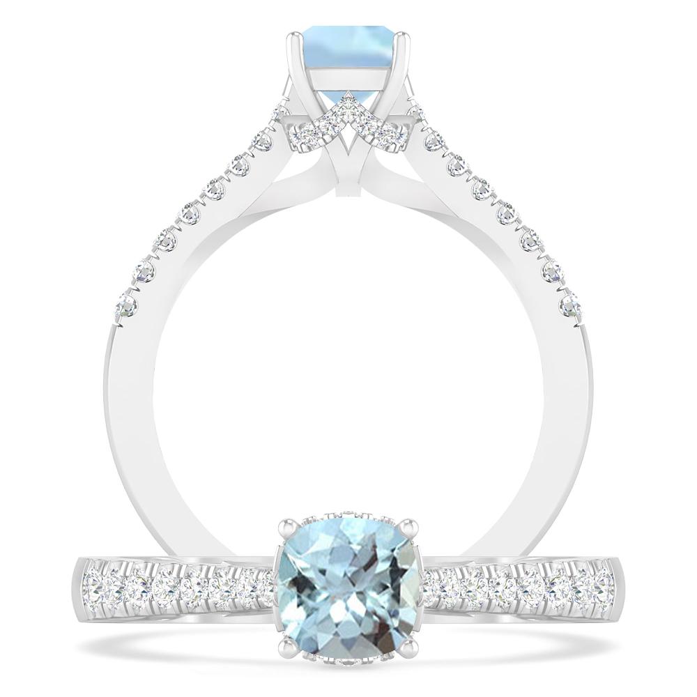 White Gold - Aquamarine