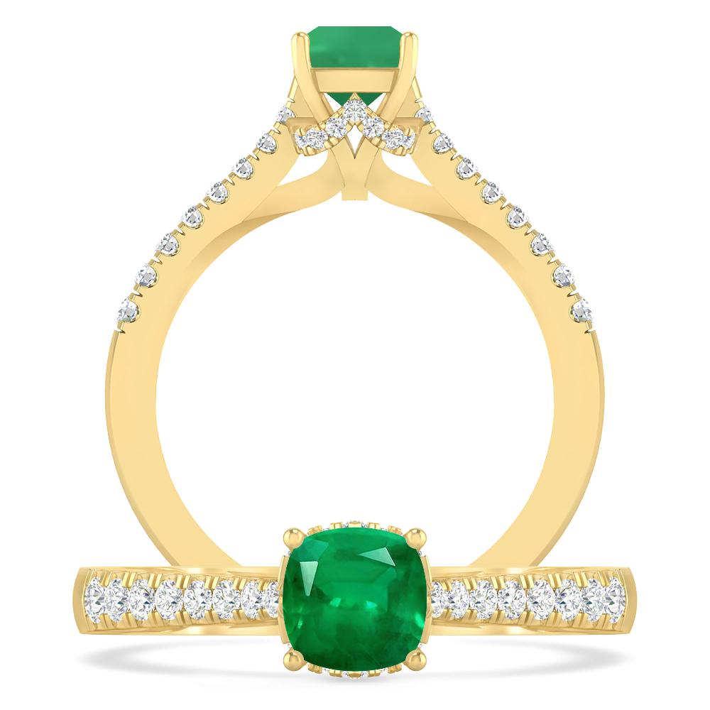 Yellow Gold - Emerald