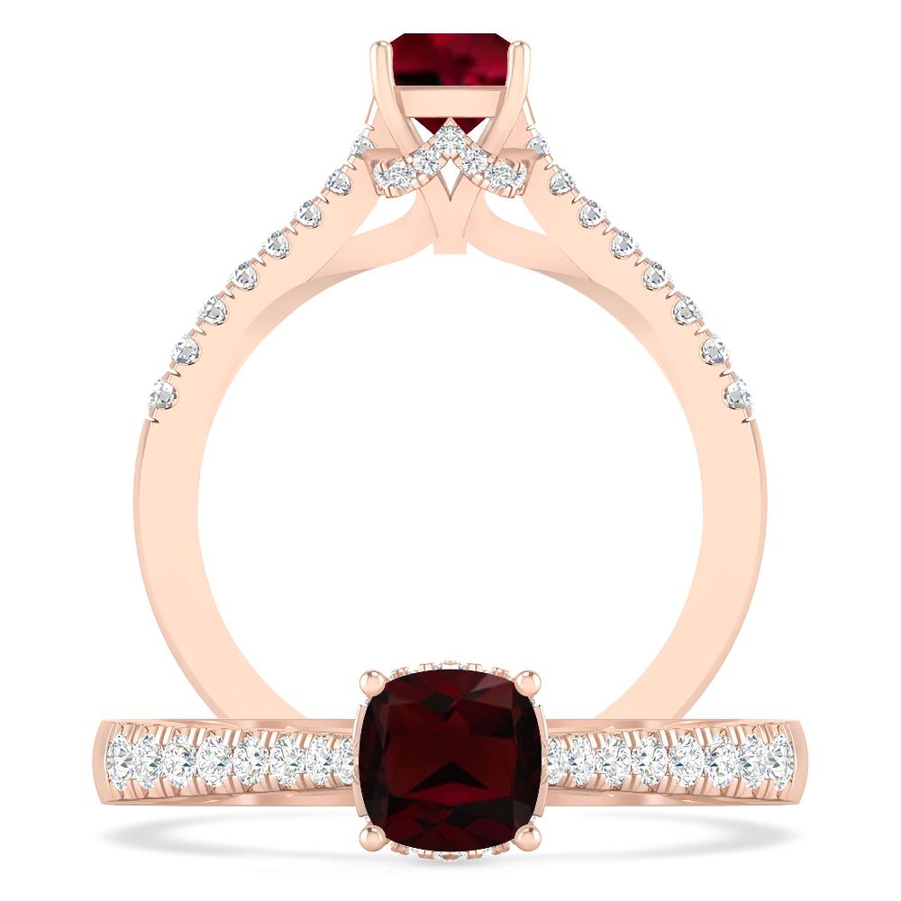 Rose Gold - Garnet