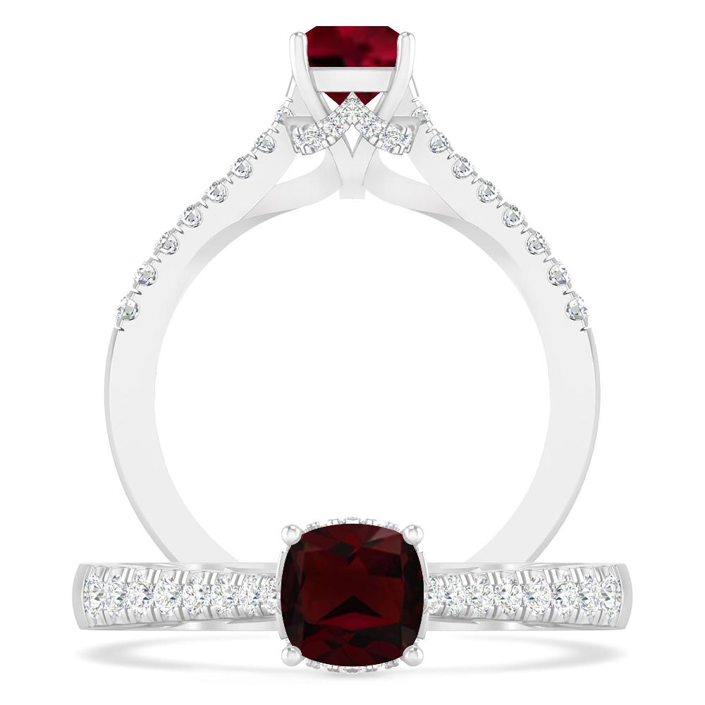 White Gold - Garnet