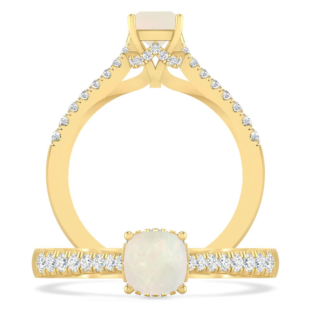 Yellow Gold - Opal