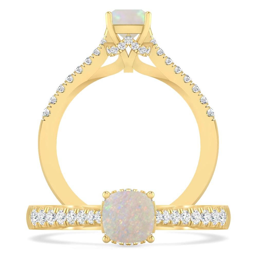 Yellow Gold - Opal