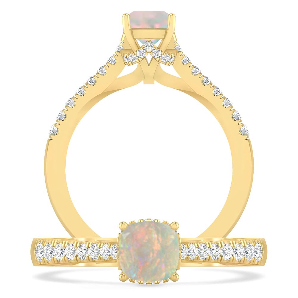 Yellow Gold - Opal