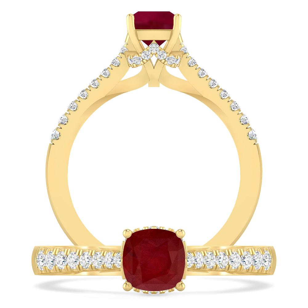 Yellow Gold - Ruby