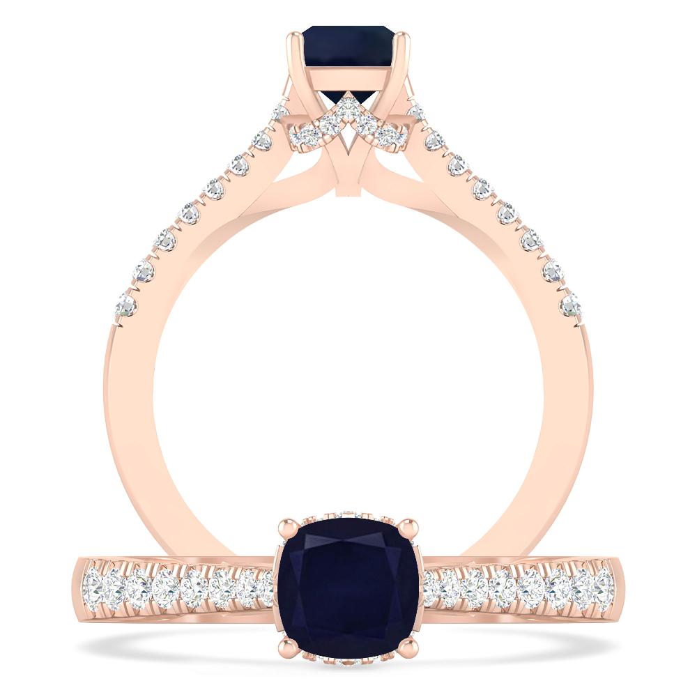 Rose Gold - Sapphire