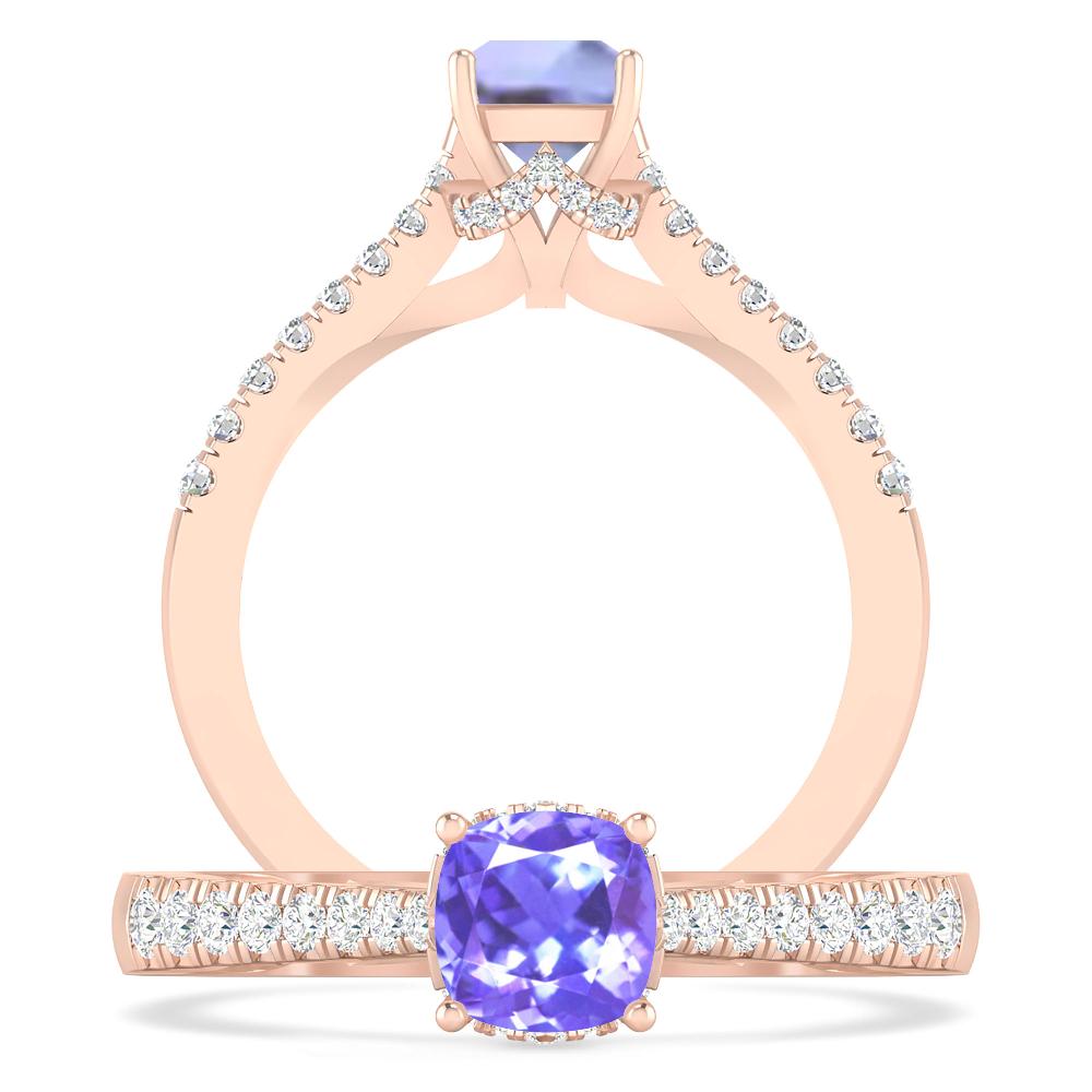 Rose Gold - Tanzanite