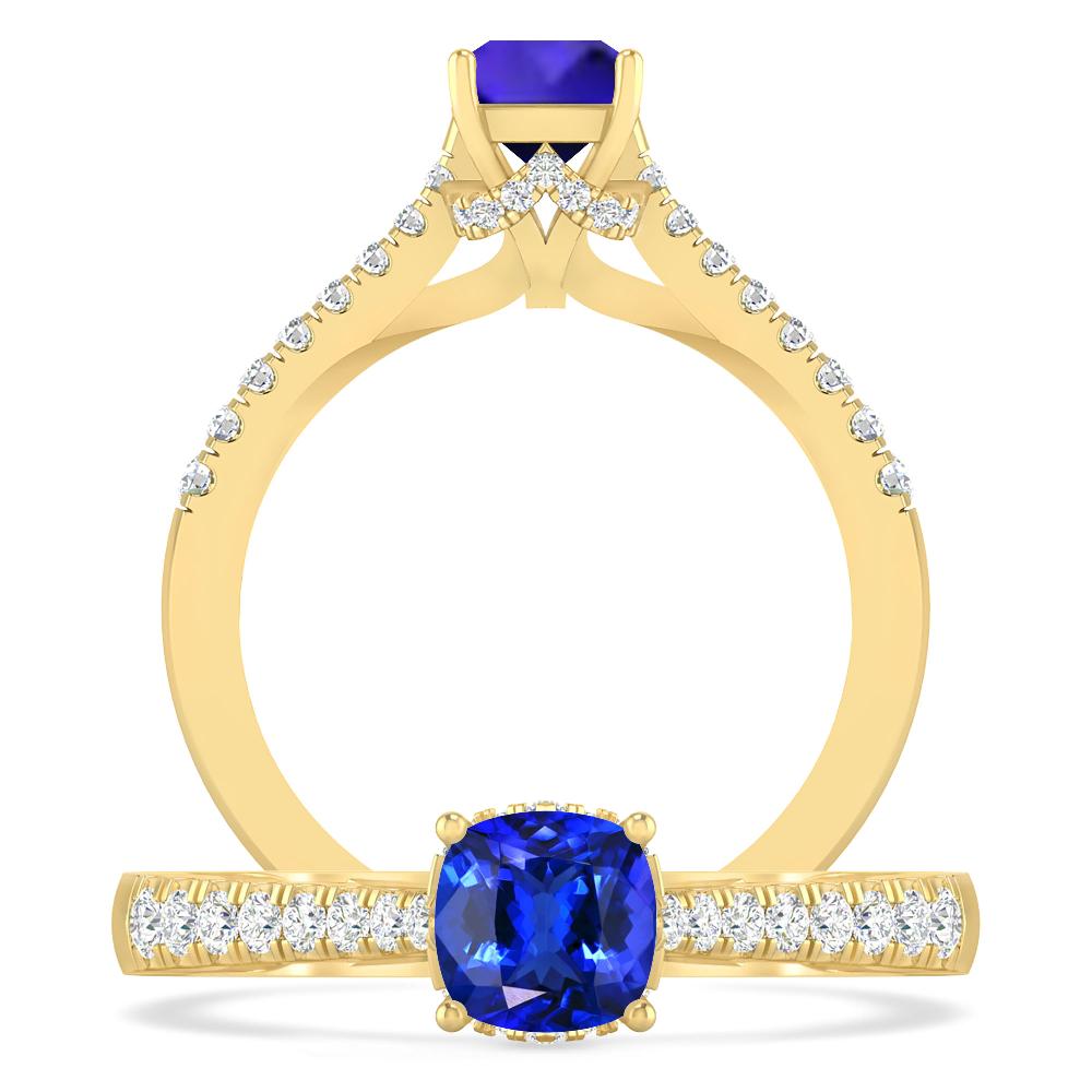 Yellow Gold - Tanzanite