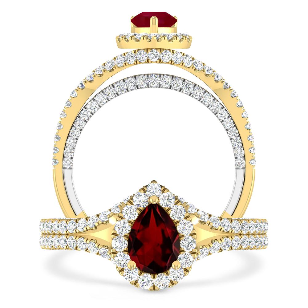 Yellow Gold - Garnet