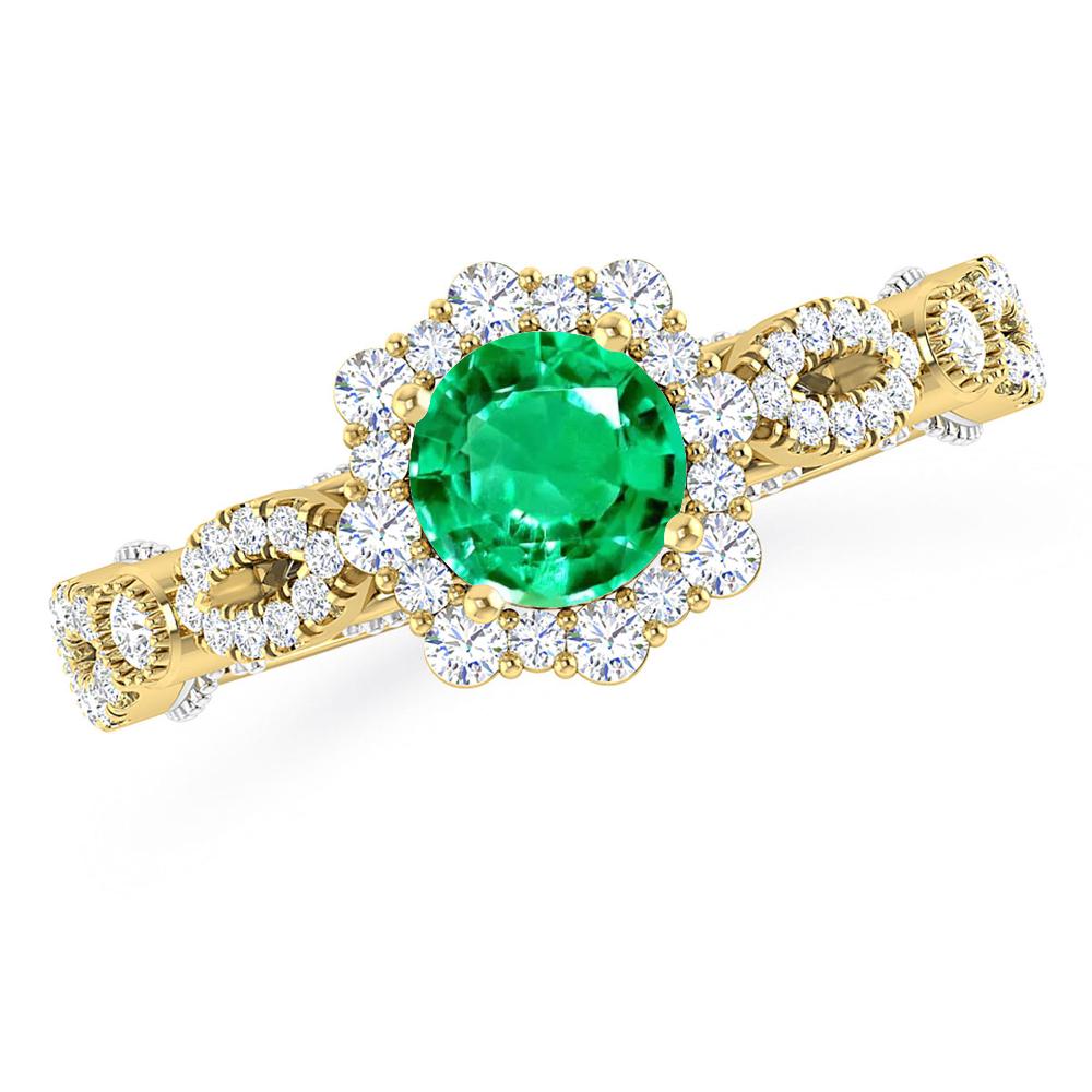 Yellow Gold - Emerald