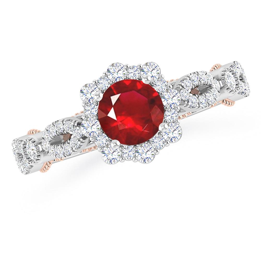 White Gold - Ruby