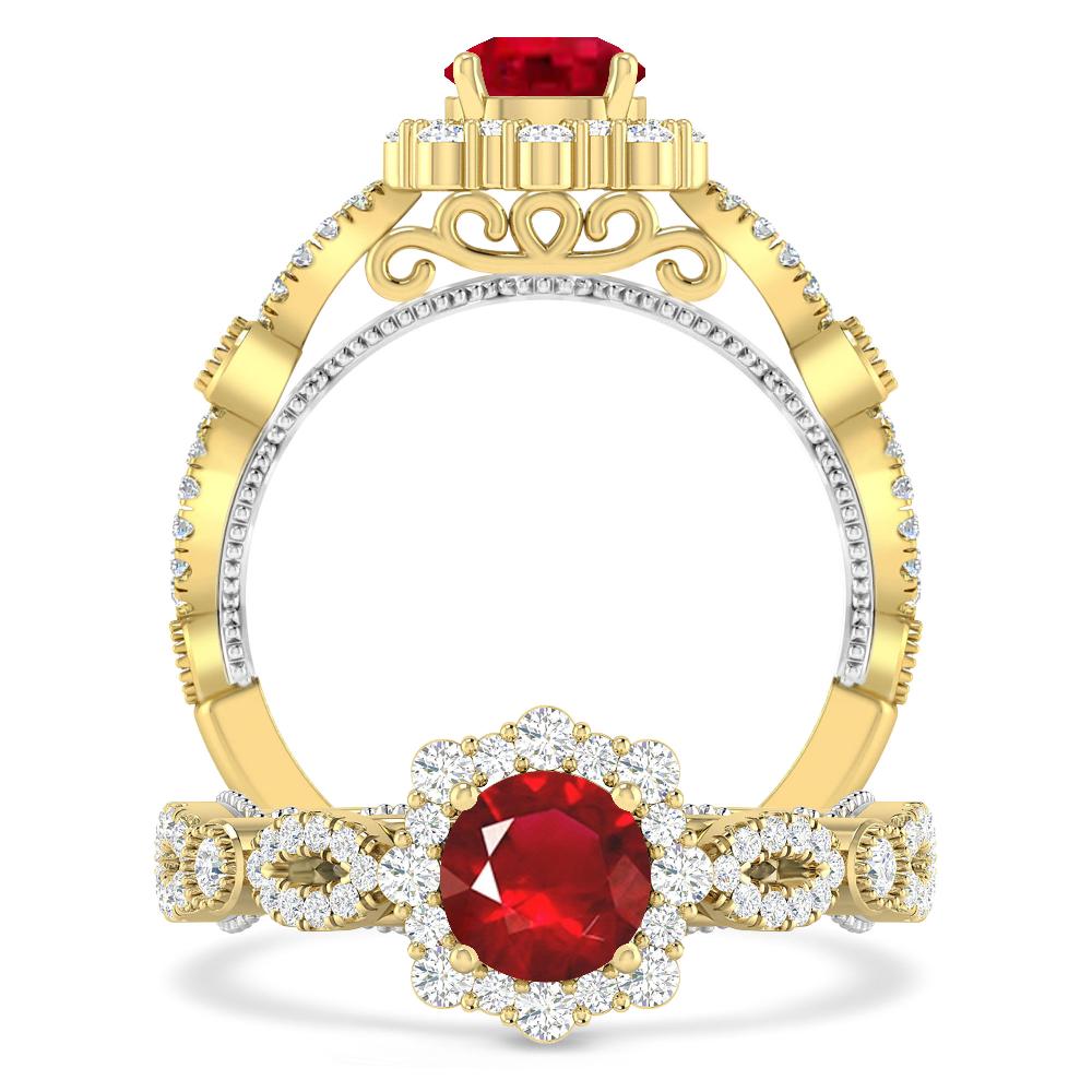 Yellow Gold - Ruby