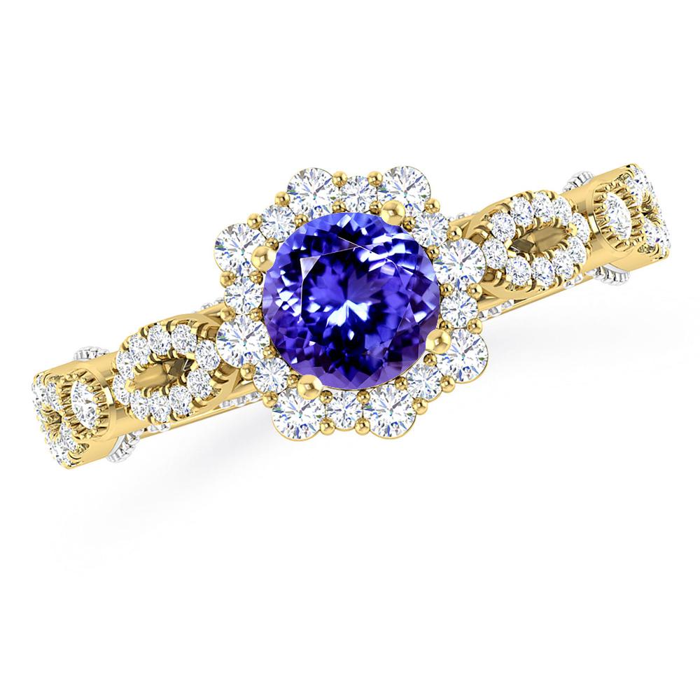 Yellow Gold - Tanzanite