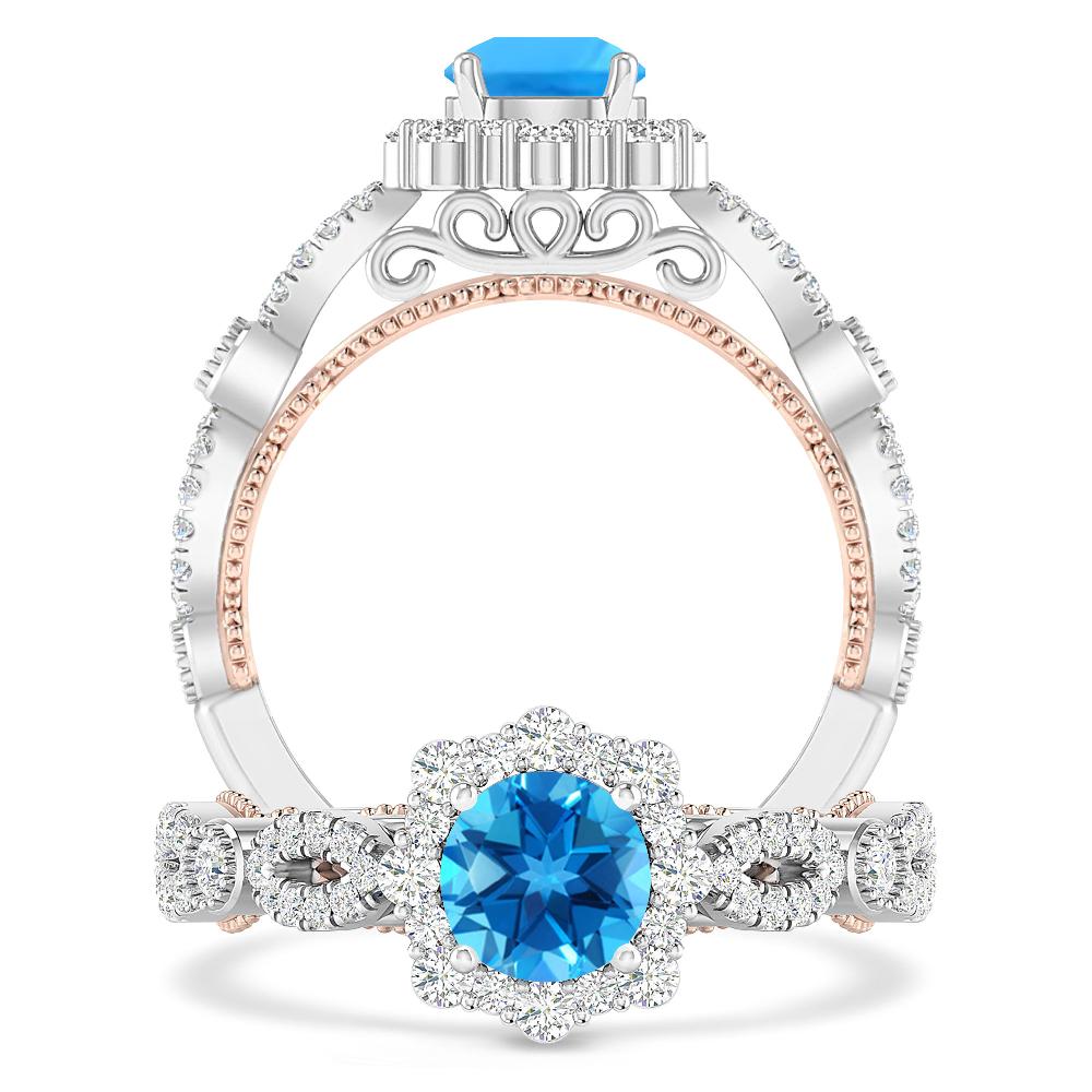 White Gold - Blue Topaz