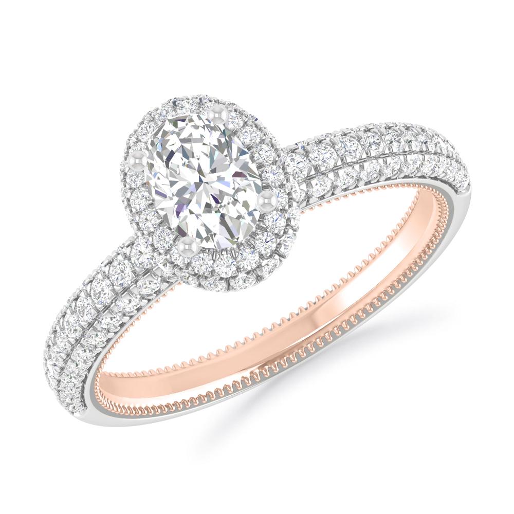 White Gold/Rose Gold - 1 7/8