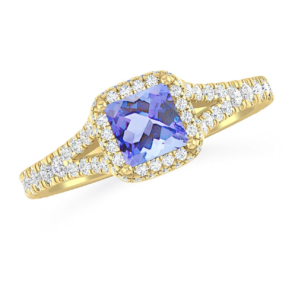 Yellow Gold - Tanzanite