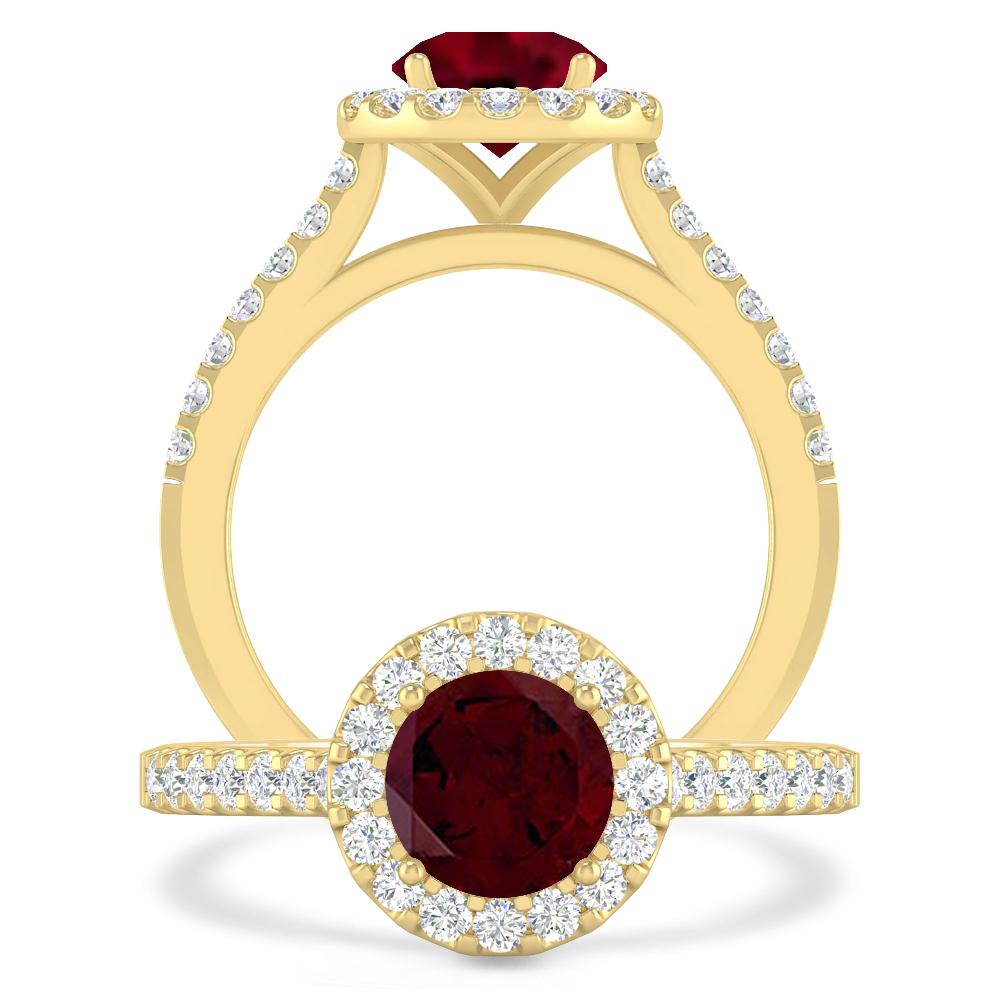 Yellow Gold - Garnet