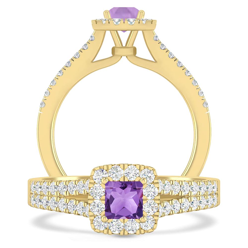 Yellow Gold - Amethyst
