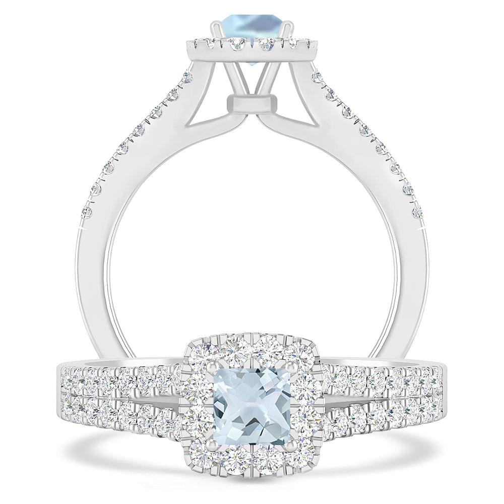 White Gold - Aquamarine