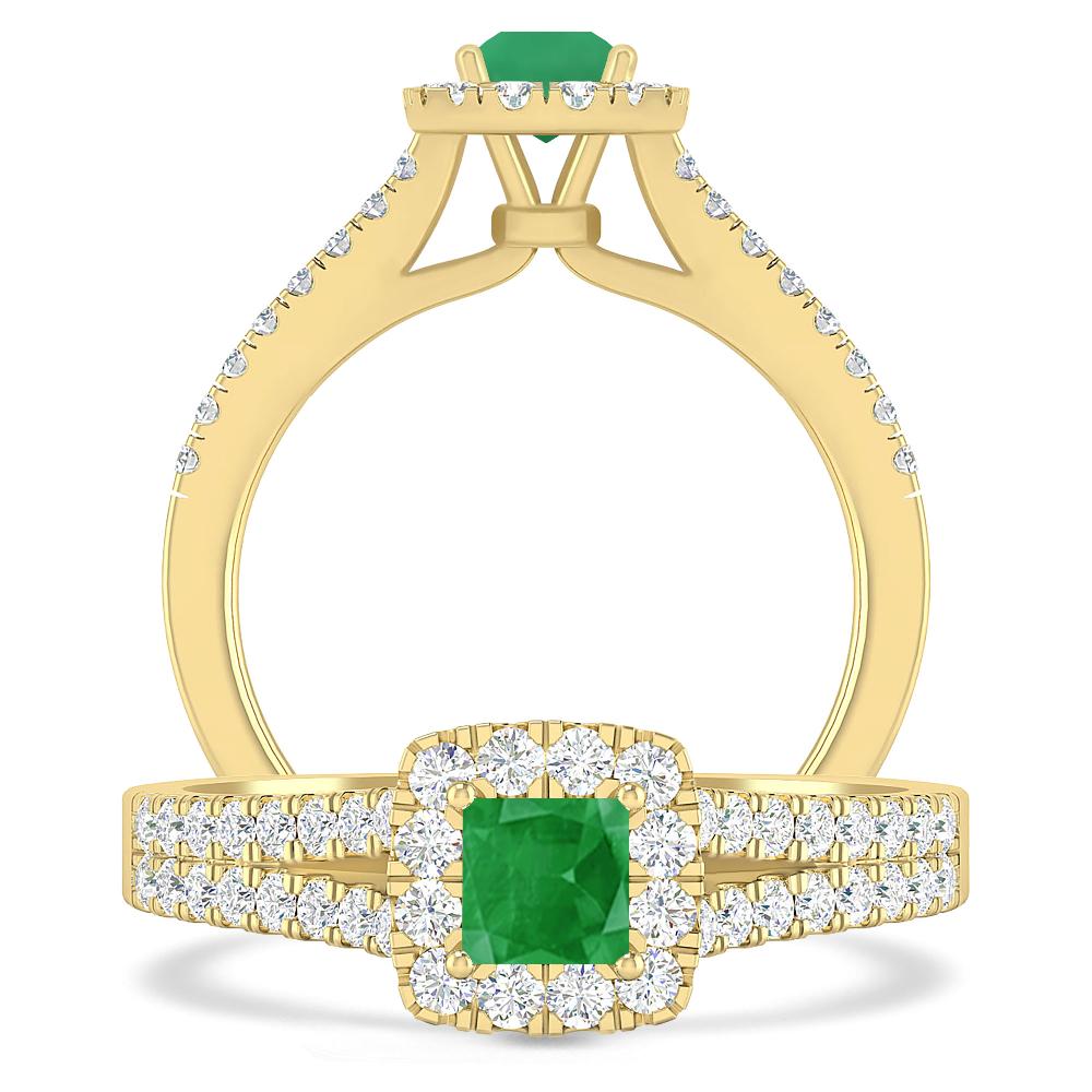 Yellow Gold - Emerald