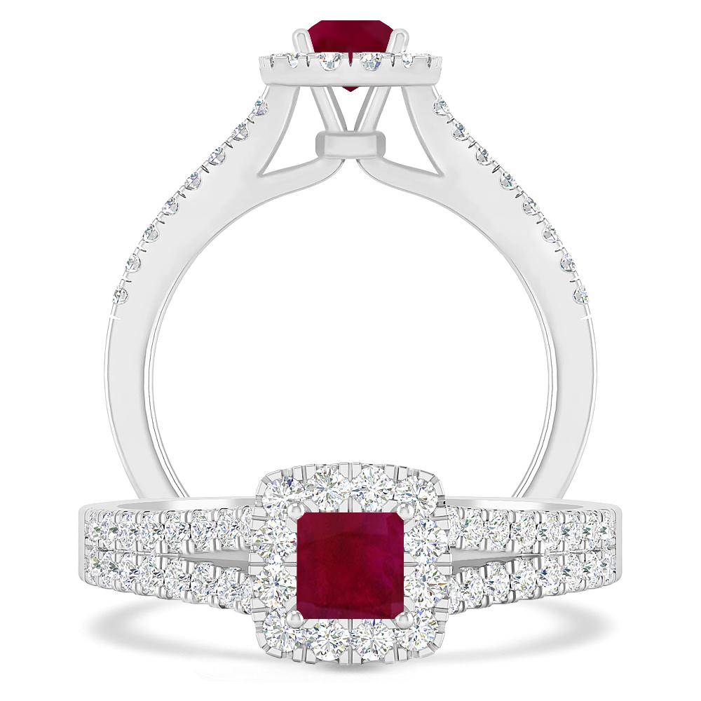 White Gold - Ruby