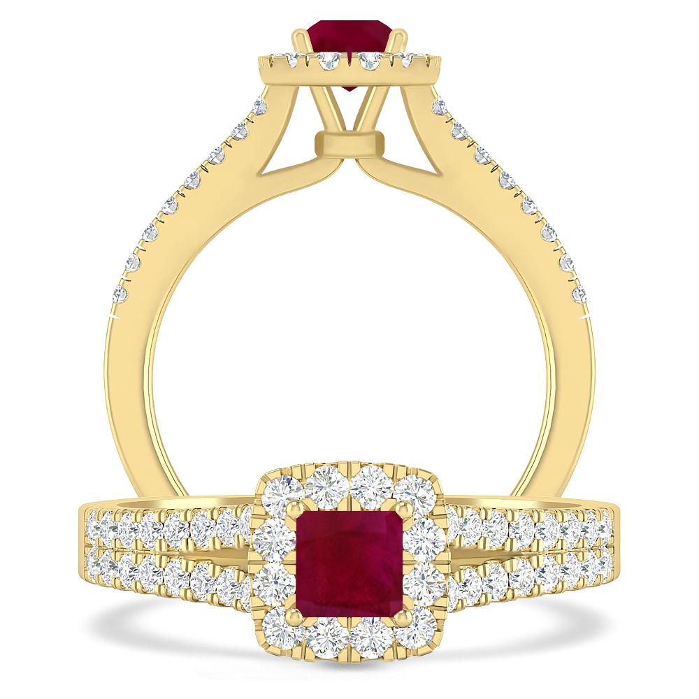 Yellow Gold - Ruby
