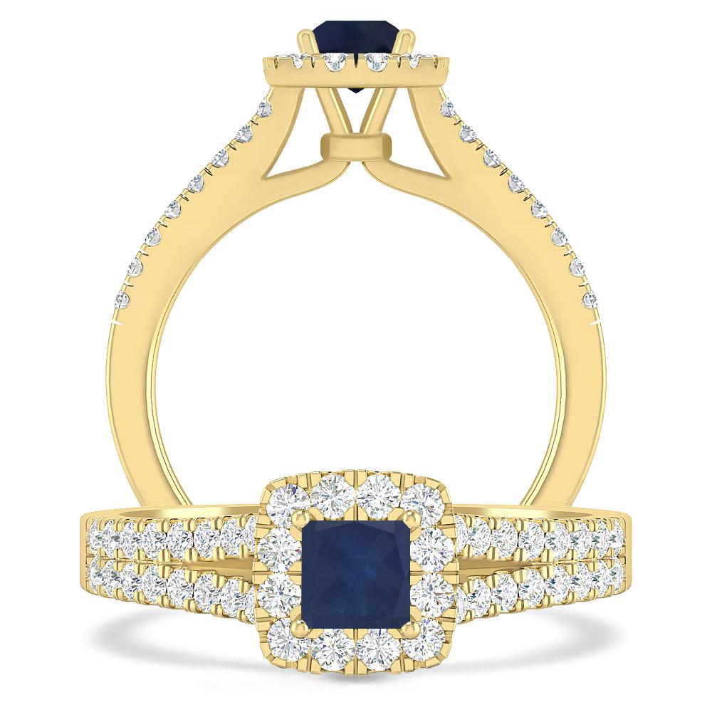 Yellow Gold - Sapphire