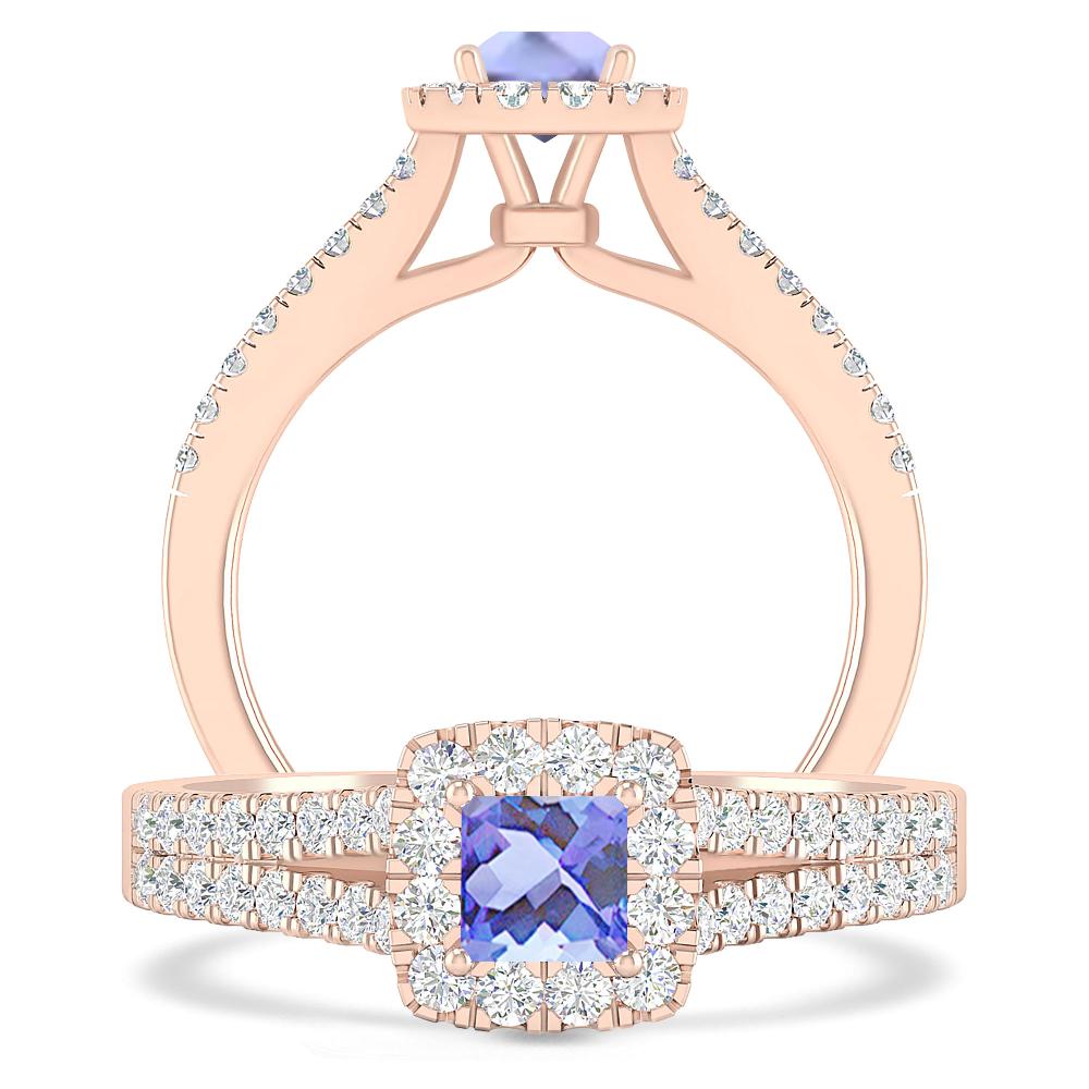 Rose Gold - Tanzanite