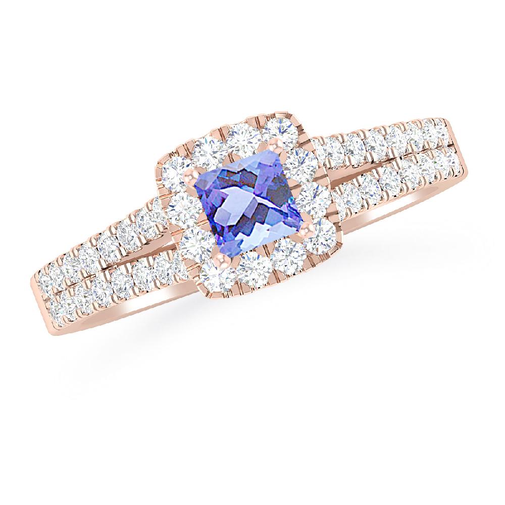 Rose Gold - Tanzanite