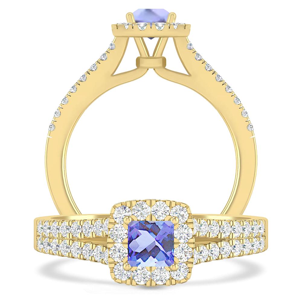 Yellow Gold - Tanzanite