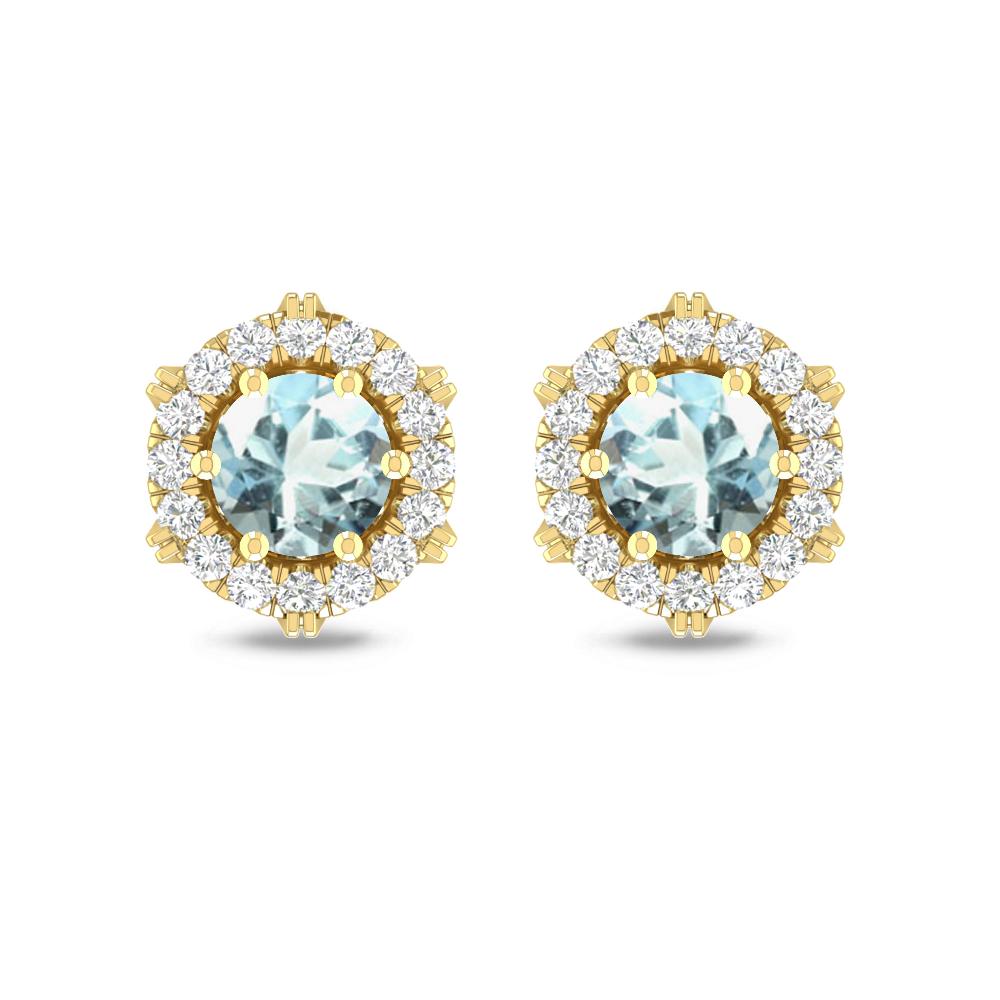 Yellow Gold - Aquamarine