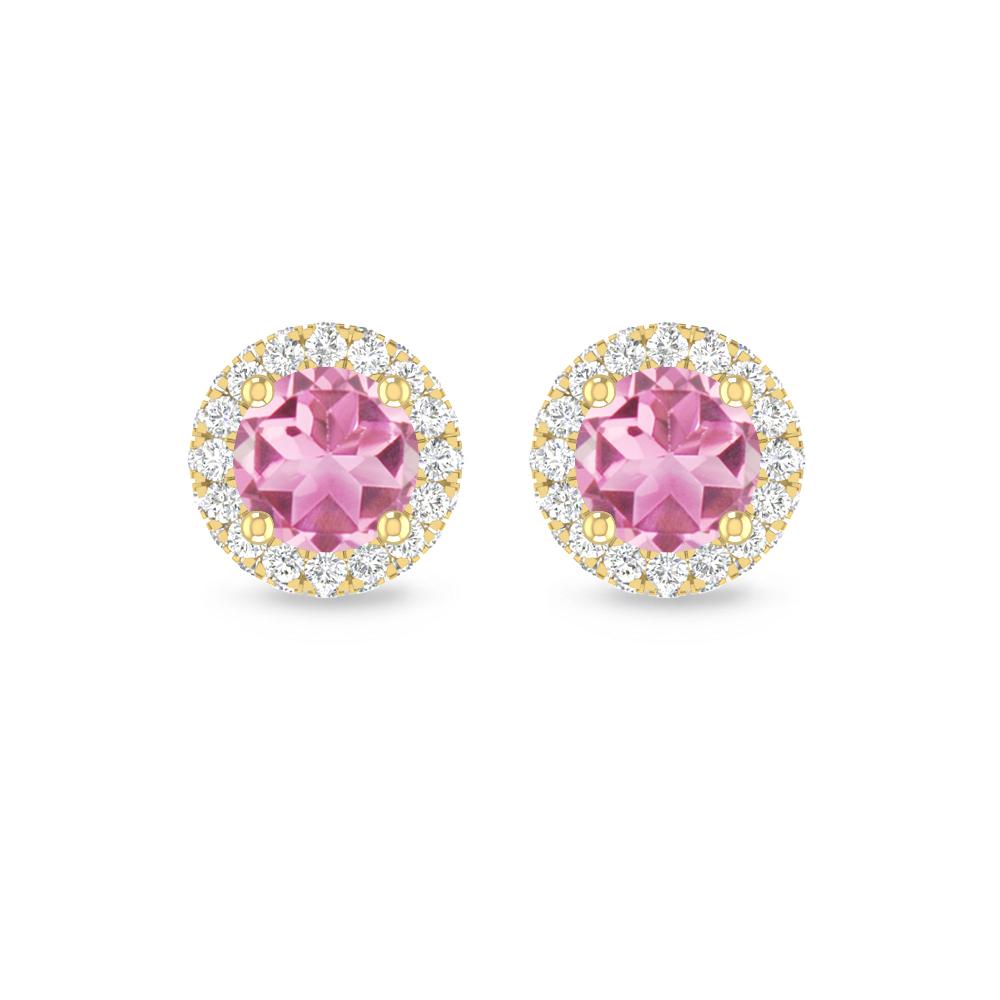 Yellow Gold - Pink Tourmaline