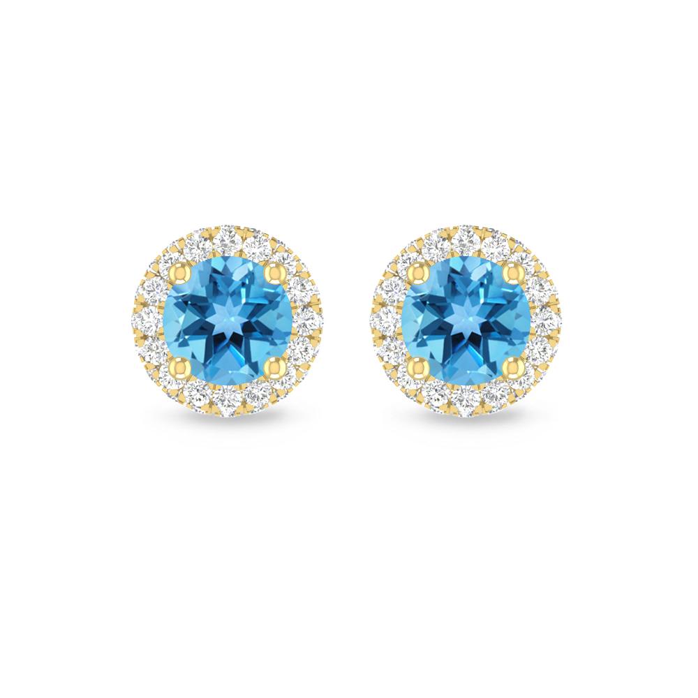 Yellow Gold - Blue Topaz