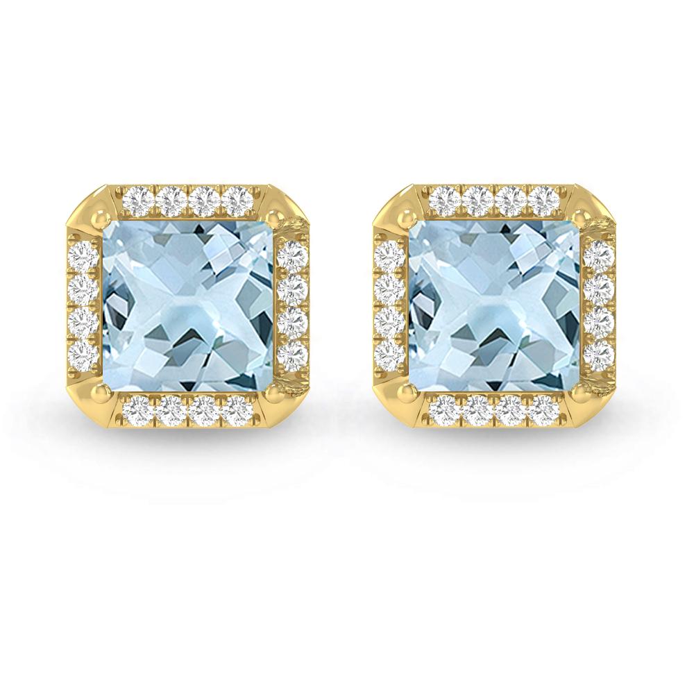 Yellow Gold - Aquamarine