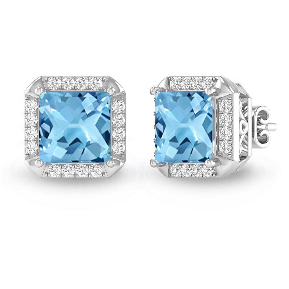 White Gold - Blue Topaz