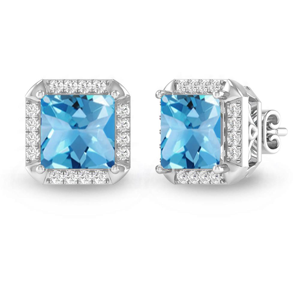 White Gold - Blue Topaz