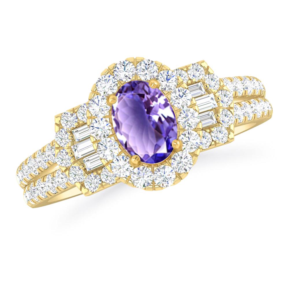Yellow Gold - Tanzanite