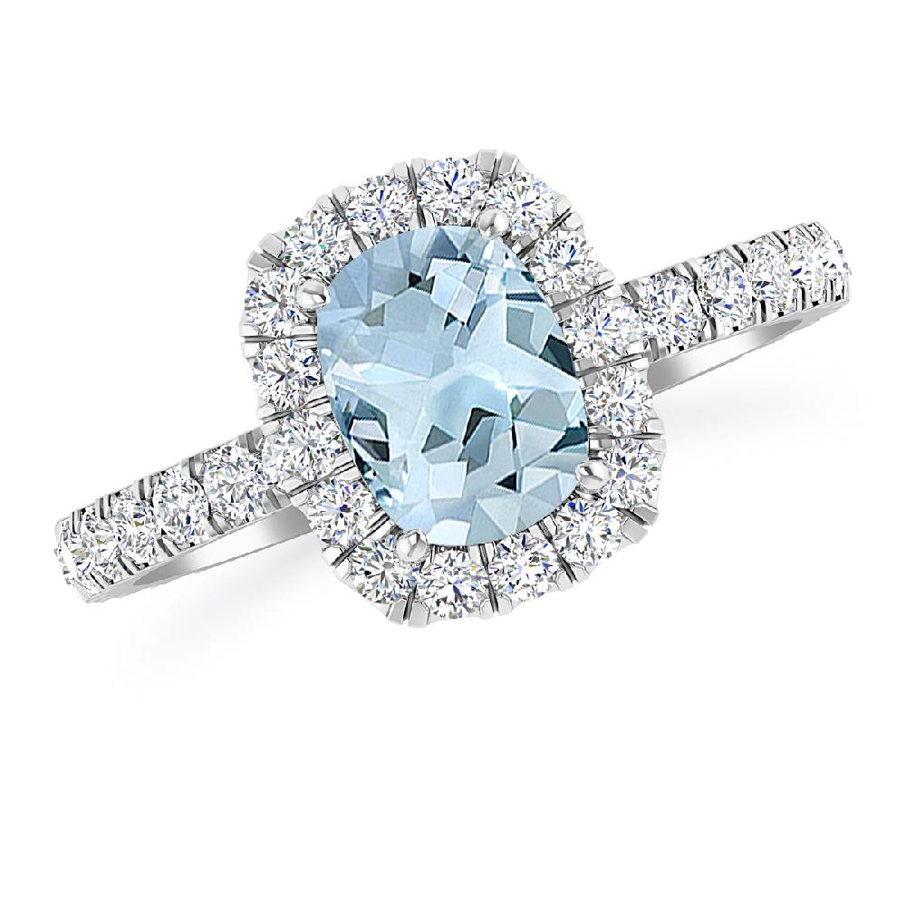 White Gold - Aquamarine