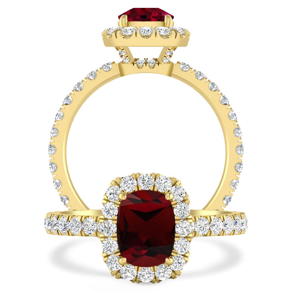Yellow Gold - Garnet