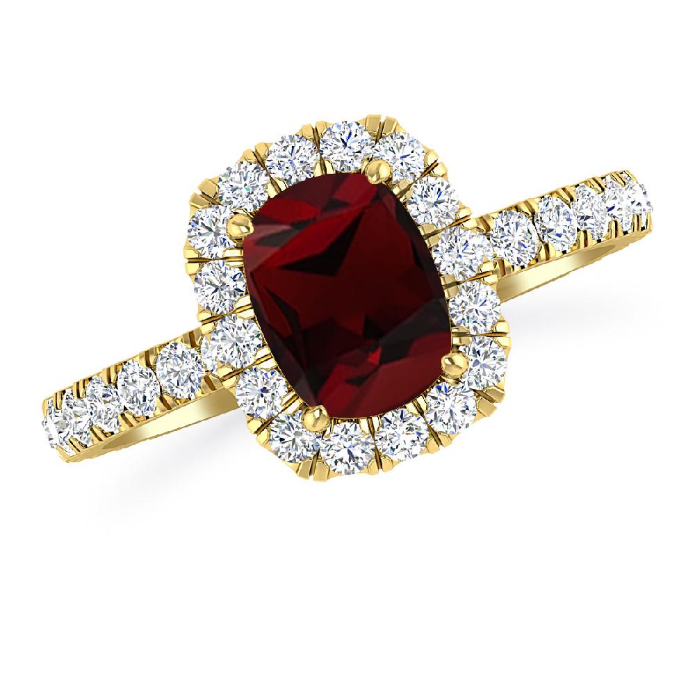 Yellow Gold - Garnet