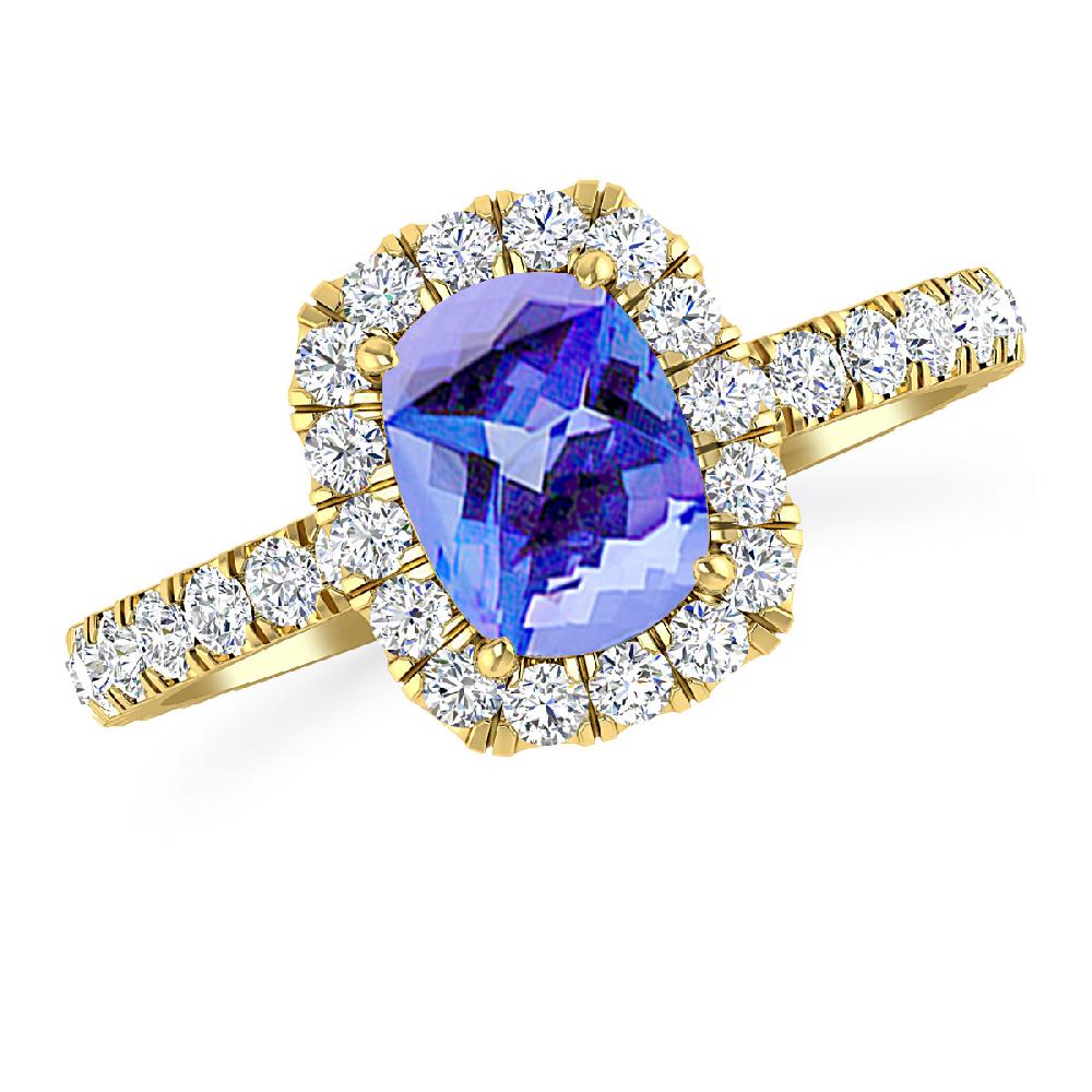 Yellow Gold - Tanzanite