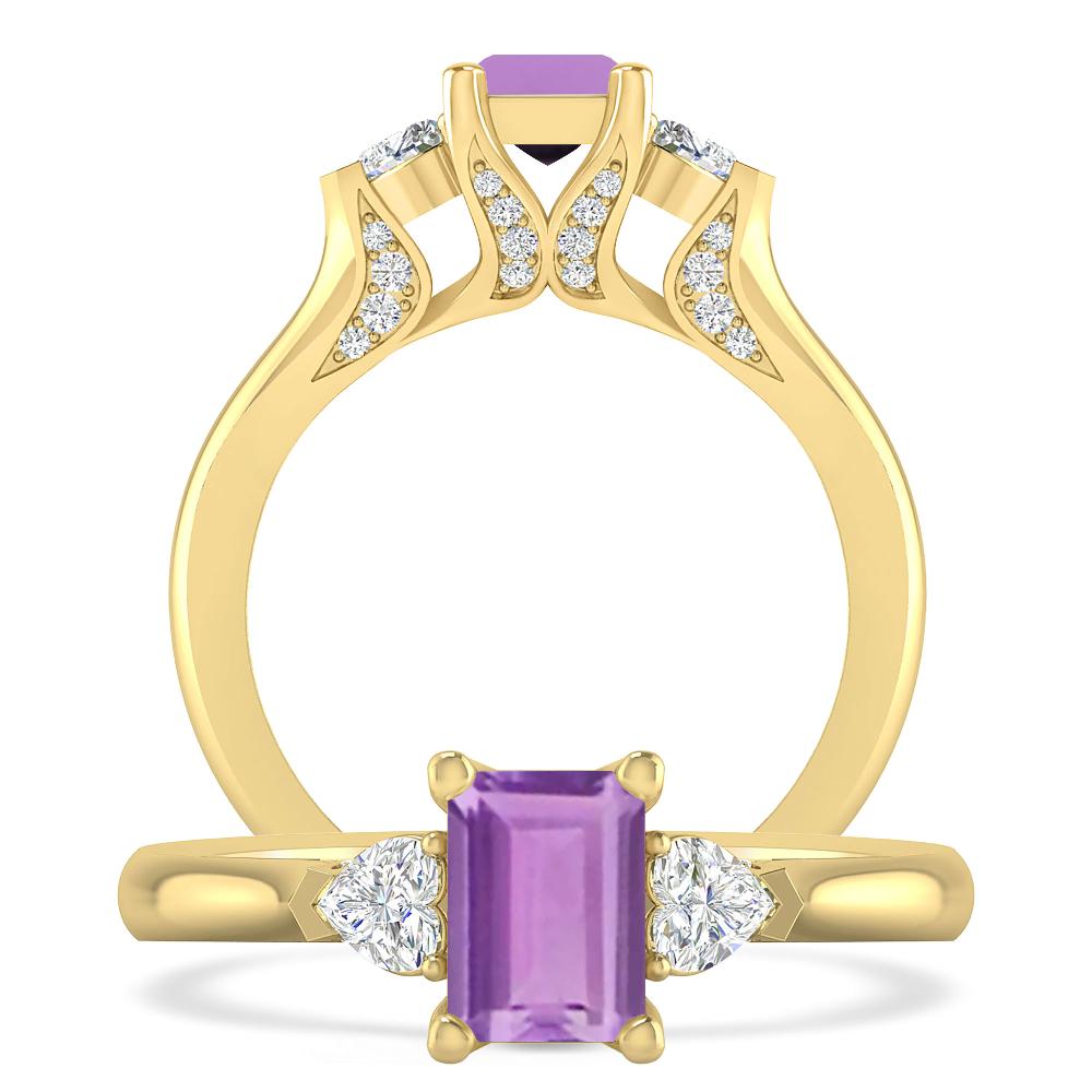 Yellow Gold - Amethyst
